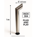 Escapamento ponteira full inox trator BM 115 135 Hi-Tech