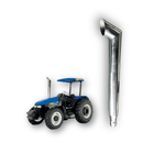 Escapamento Inox 304 4” com Redução 2.5” New Holland TL 65 / 75 / 85 / 95 - Motor FPT - DM Pentes