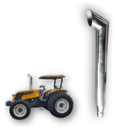 Escapamento Inox 4” 1 Metro Valtra A750 / A850 / A950 até 2014 - Pronto para Instalar - DM Pentes