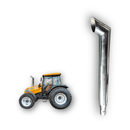 Escapamento Inox 4” 1 Metro Valtra BM100 / BM110 / BM125 até 2014 - Pronto para Instalar - DM Pentes