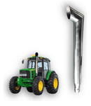Escapamento Inox 4 Pol'' John Deere 6100/6110/6115/1625 J M - DM Pentes