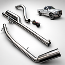Kit Difusor Gringo Full Inox 3" + Intermediário Full Inox + Ponteira 5" | F250 Diesel