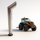 Escapamento ponteira full inox trator BM 115 135 Hi-Tech