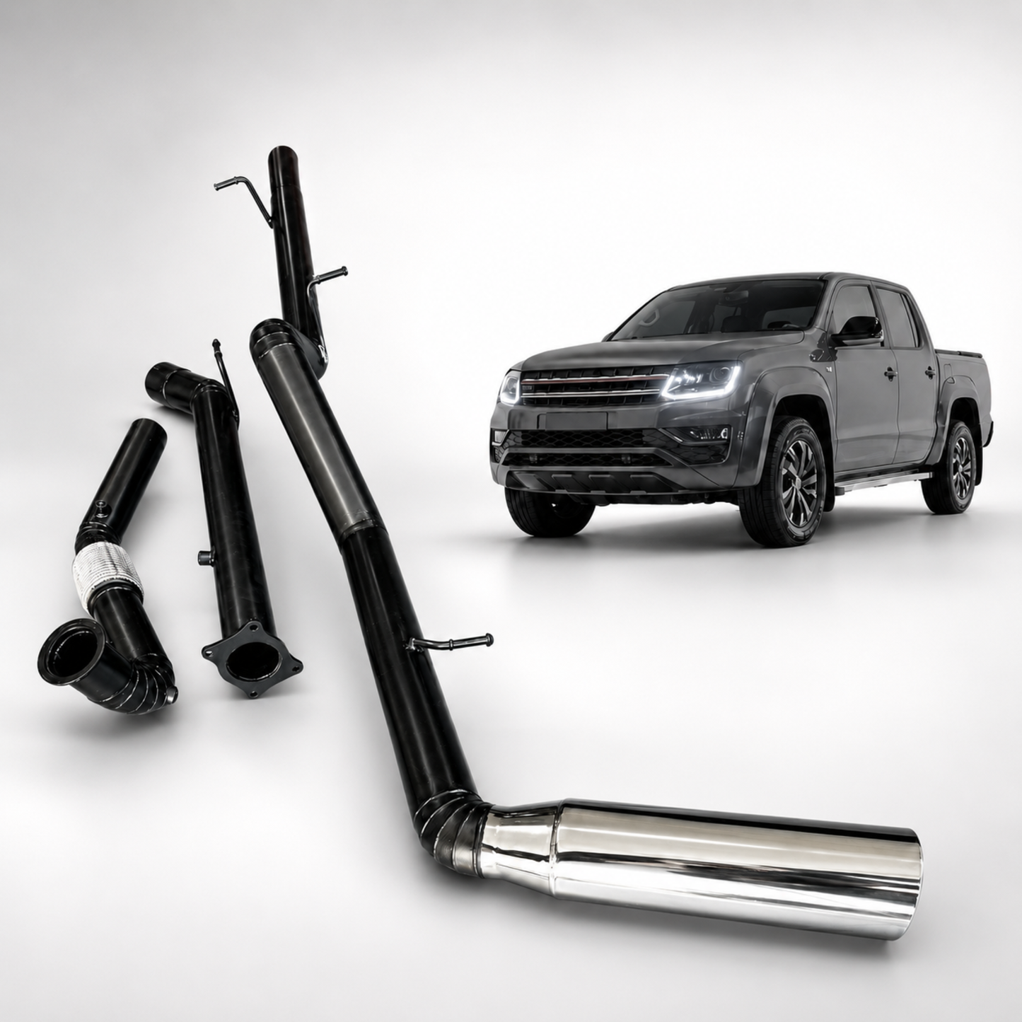 Escapamento Esportivo Amarok V6 Com Downpipe + Intermediario