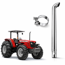 Escapamento Direto Full Inox Trator Mf 4275 4283 4290