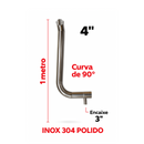 ESCAPAMENTO INOX 4” NH 7020/7040 TM 150