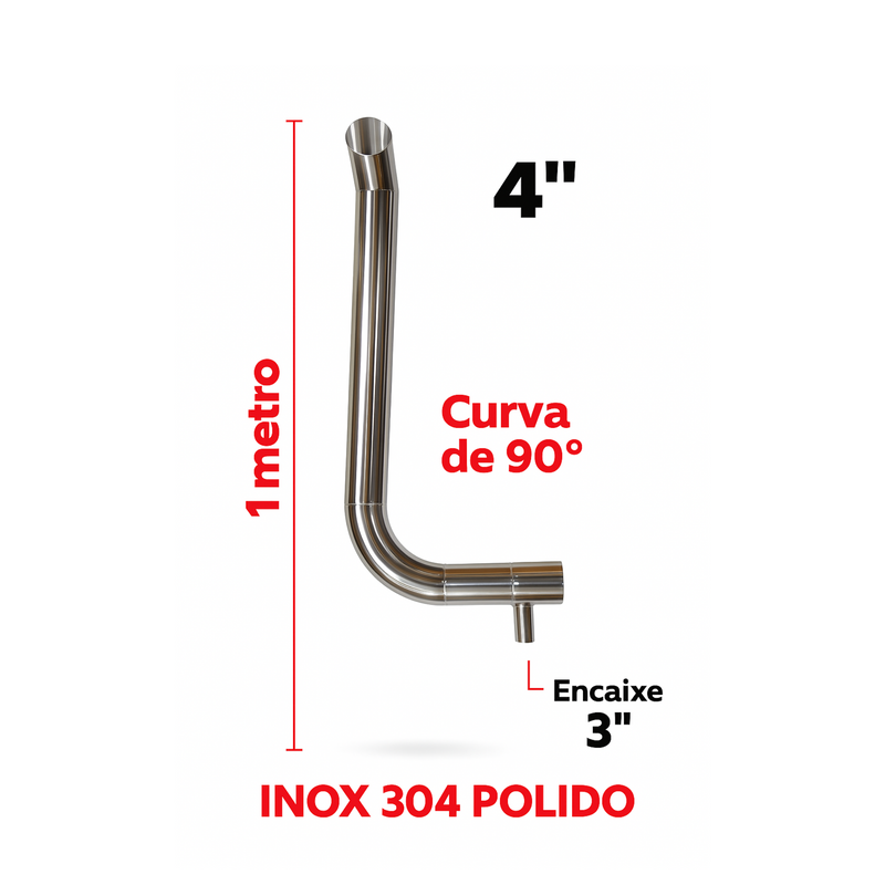 ESCAPAMENTO INOX 4” NH 7020/7040 TM 150