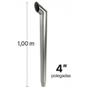 Ponteira escapamento Trator Mf 4299 3/4' 1m Braçadeira