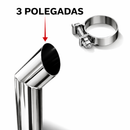 Escapamento Full Inox Pente com Turbina Trator Massey Fersugon 4297
