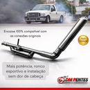 Escapamento F250 mwm INOX no Controle Difusor Saída Lateral