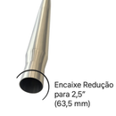 Ponteira escapamento Trator Mf 4299 3/4' 1m Braçadeira