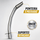 Kit Difusor Gringo Full Inox 3" + Intermediário Full Inox + Ponteira 5" | F250 Diesel
