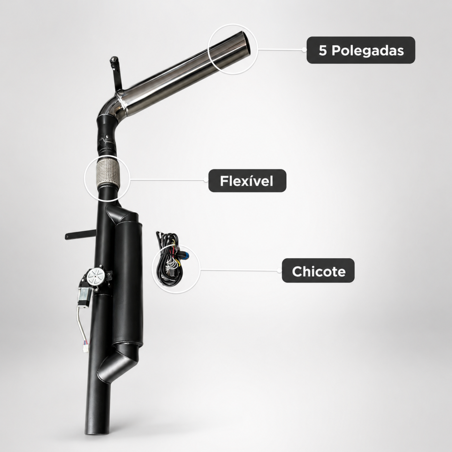 Difusor Gringo Carbono F250 Ponteira Inox 5 Pol Esportivo