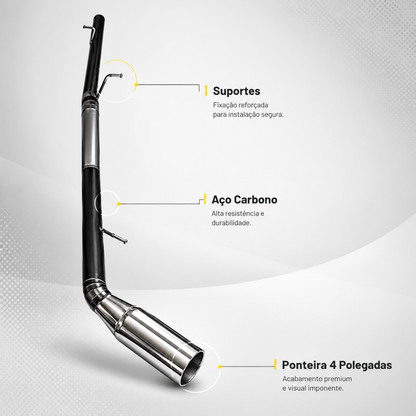 Escapamento Esportivo Amarok V6 Com Downpipe + Intermediario