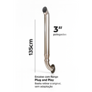 Ponteira Inox Escapamento Trator Massey 4408 850 4410