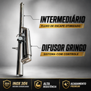 Kit Difusor Gringo Full Inox 3" + Intermediário Full Inox + Ponteira 5" | F250 Diesel