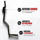 Escapamento Gringo Carbono Ford Ranger 3.0 Ponteira Inox 4 Polegadas