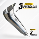 Ponteira Escapamento Tipo Gota Inox 3 Polegadas 50cm