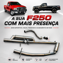 Kit Difusor Gringo Full Inox 3" + Intermediário Full Inox + Ponteira 5" | F250 Diesel