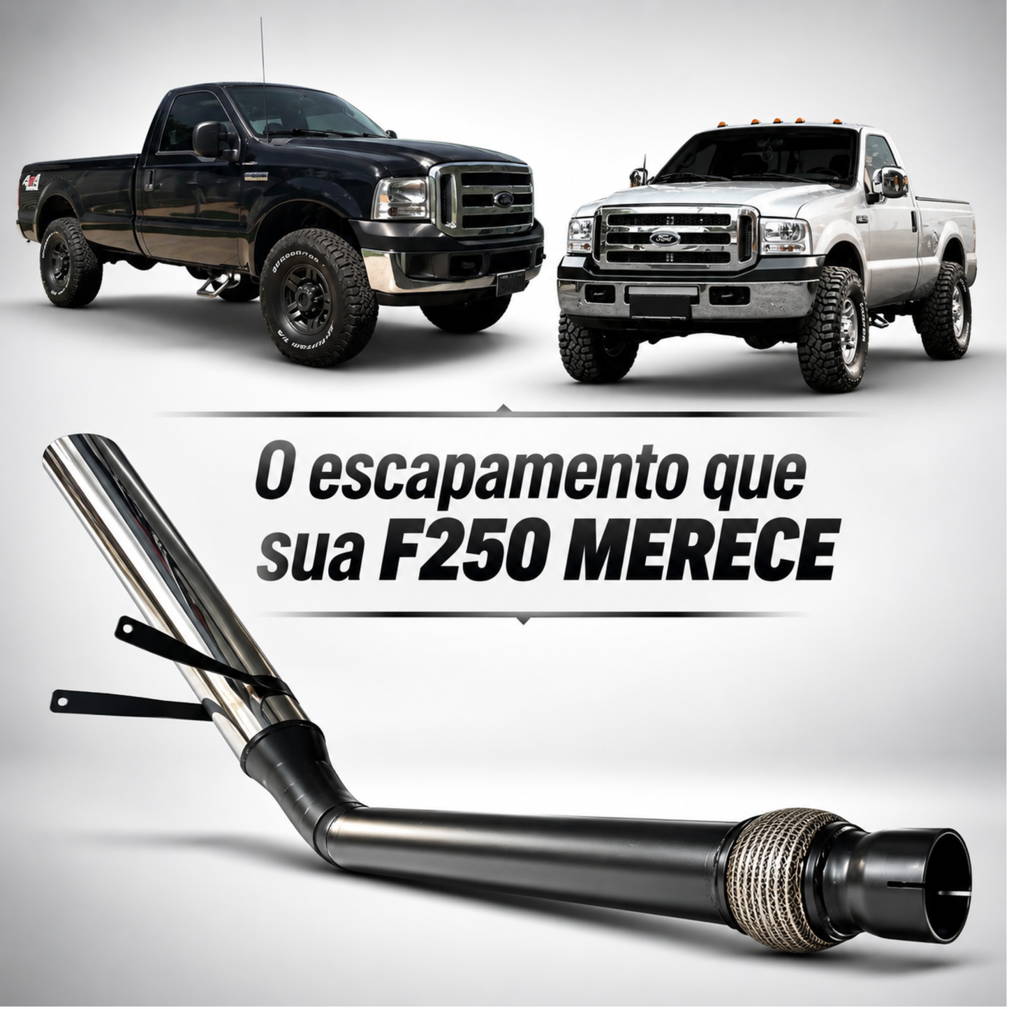 Escapamento Lateral Ford F250 Ponteira 4 Polegadas