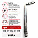 Escapamento Saída Dupla Full Inox 304 Mercedes-Benz 1113 1116 1117 1313 1318 1513 1516 1518 2013 OM352A 4"