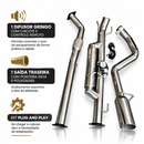 Kit Escape Completo Toyota SW4 3.0 2006 a 2015 Full Inox com Difusor Gringo, Controle e Ponteira 5"
