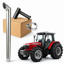 Escapamento Full Inox Pente com Turbina Trator Massey Fersugon 4297