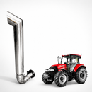 Escapamento Diretão Trator TL 5.80 Case Farmall Inox 5 Pol
