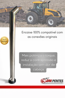 Escapamento Ponteira Valtra Trator BT 170/190/210 Full Inox