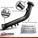 Escapamento Downpipe Hilux 2.8 Aço carbono Potençia + Torque