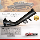 Escapamento Downpipe Hilux 2.8 Aço carbono Potençia + Torque