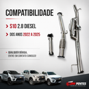 Kit Escapamento Full Inox S10 2.8 2022 A 2025 Downpipe + DPF + Difusor