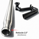 Escapamento Full Inox Com Pente Para Turbina Trator Massey Ferguson 4275 / 4283 / 4290
