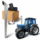 Escapamento Full Inox Com Pente Para Turbina Trator Ford 6610