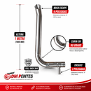 Kit Pente turbina + Escapamento NH 7020/7040 TM 135/150/165 Inox