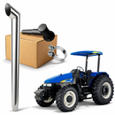 Escapamento Full Inox Com Pente Para Turbina Trator New Holland TL65 / TL75 / TL85