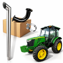 Escapamento Full Inox Com Pente Para Turbina Trator John Deere 5078 / 5080 / 5090
