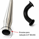 Escapamento Full Inox Com Pente Para Turbina Trator John Deere 5078 / 5080 / 5090