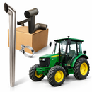 Escapamento Full Inox Com Pente Para Turbina Trator John Deere 6300