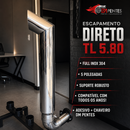 Escapamento Diretão Trator TL 5.80 Case Farmall Inox 5 Pol