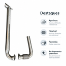 Escapamento Full Inox 4" 1,60m John Deere 4630 e Linha 6J 6cc com Curva 3" + Flexível