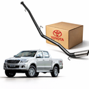 Escapamento Diretão em Aço Carbono Hilux 3.0 Ponta Inox 4'
