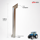 Escapamento 4 Pol New Holland T7 Inox Trator Ronco Bruto