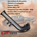 Escapamento Downpipe Hilux 2.8 Aço carbono Potençia + Torque