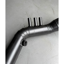 Pente para Turbina + Downpipe Toyota Hilux 2.8 2022 a 2025 Aço Carbono com Pintura de Alta Temperatura, Plug and Play e Entrada para Todas as Sondas