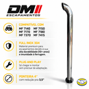 Escapamento Full Inox 304 Massey Ferguson 4” com Puxa-Pó 1,70m – MF 7140 7150 7170 7180 7370 7415
