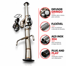 Intermediário Full Inox L200 Triton 2.4 2017 a 2022 com Difusor Válvula Dupla Plug and Play