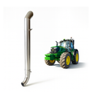 Escapamento Ponteira Inox Trator Jd 6130/135/145/165/210 J
