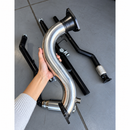 Escapamento Completo S10 2.8 2017 a 2021 com Difusor Gringo Aço Carbono e Ponteira Inox 5"