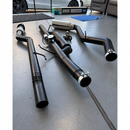 Kit Escapamento S10 2.8 2012 a 2021 com Difusor Gringo Aço Carbono e Ponteira Inox 5 polegadas